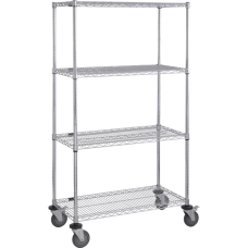 Mobile Chrome Wire Shelving Units
